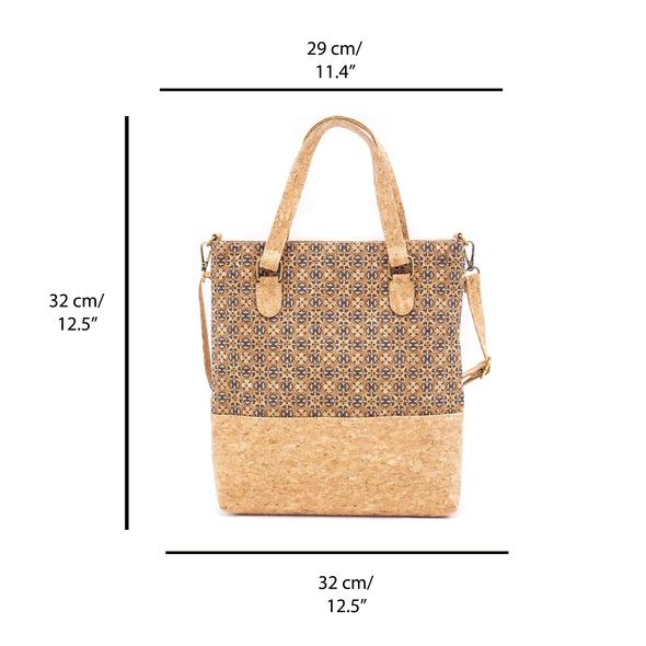 Handtasche mit Tragegriffen und Schultergurt